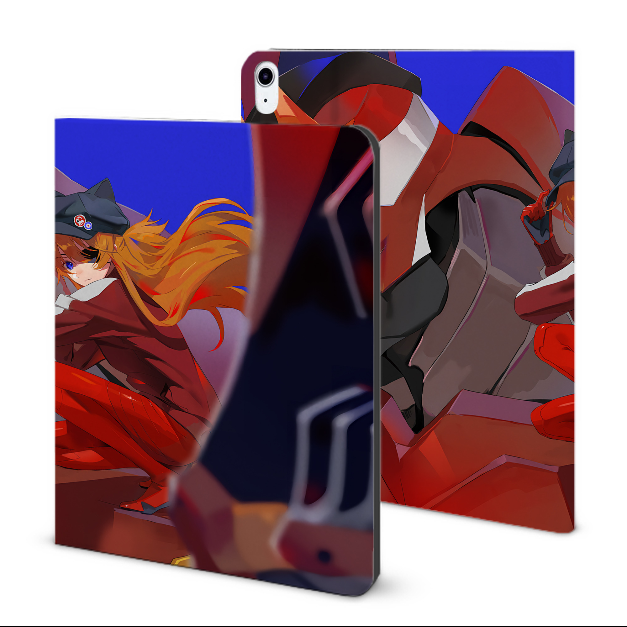 （画像用） EVA 新世紀エヴァンゲリオン IPad ケース ブック型 PUレザー TPU 耐衝撃 軽量 薄型 ペン収納なし 全面保護 IPad 各モデル対応
